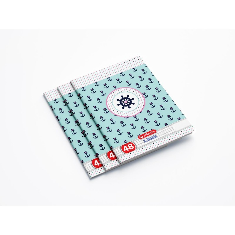 Caiet scolar A5 Herlitz X.Book Nautica, 48 file, matematica, colturi rotunjite, 70g/mp, 9478270 [4]