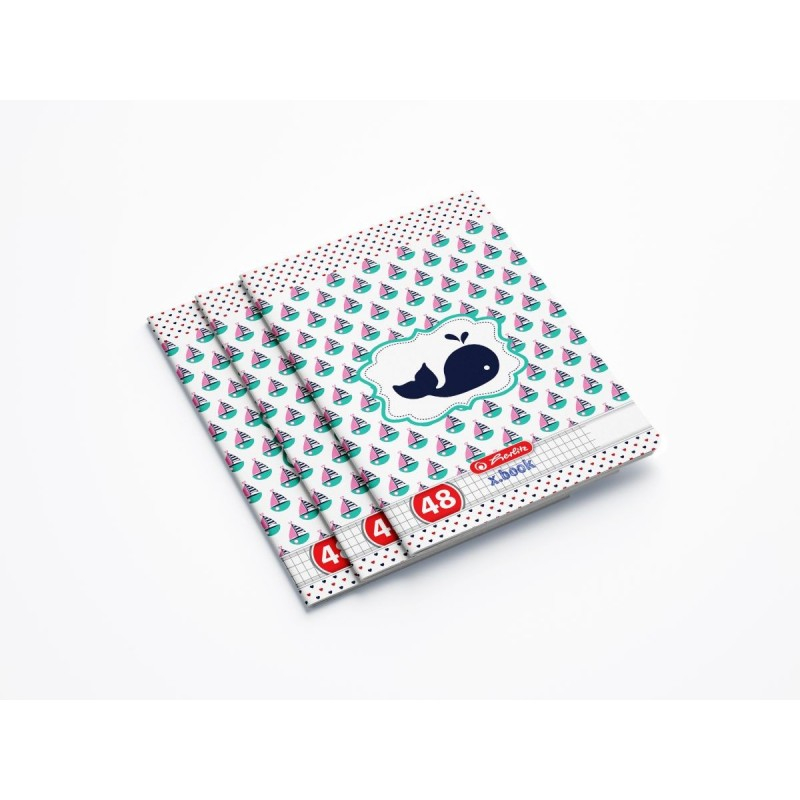 Caiet scolar A5 Herlitz X.Book Nautica, 48 file, matematica, colturi rotunjite, 70g/mp, 9478270 [3]