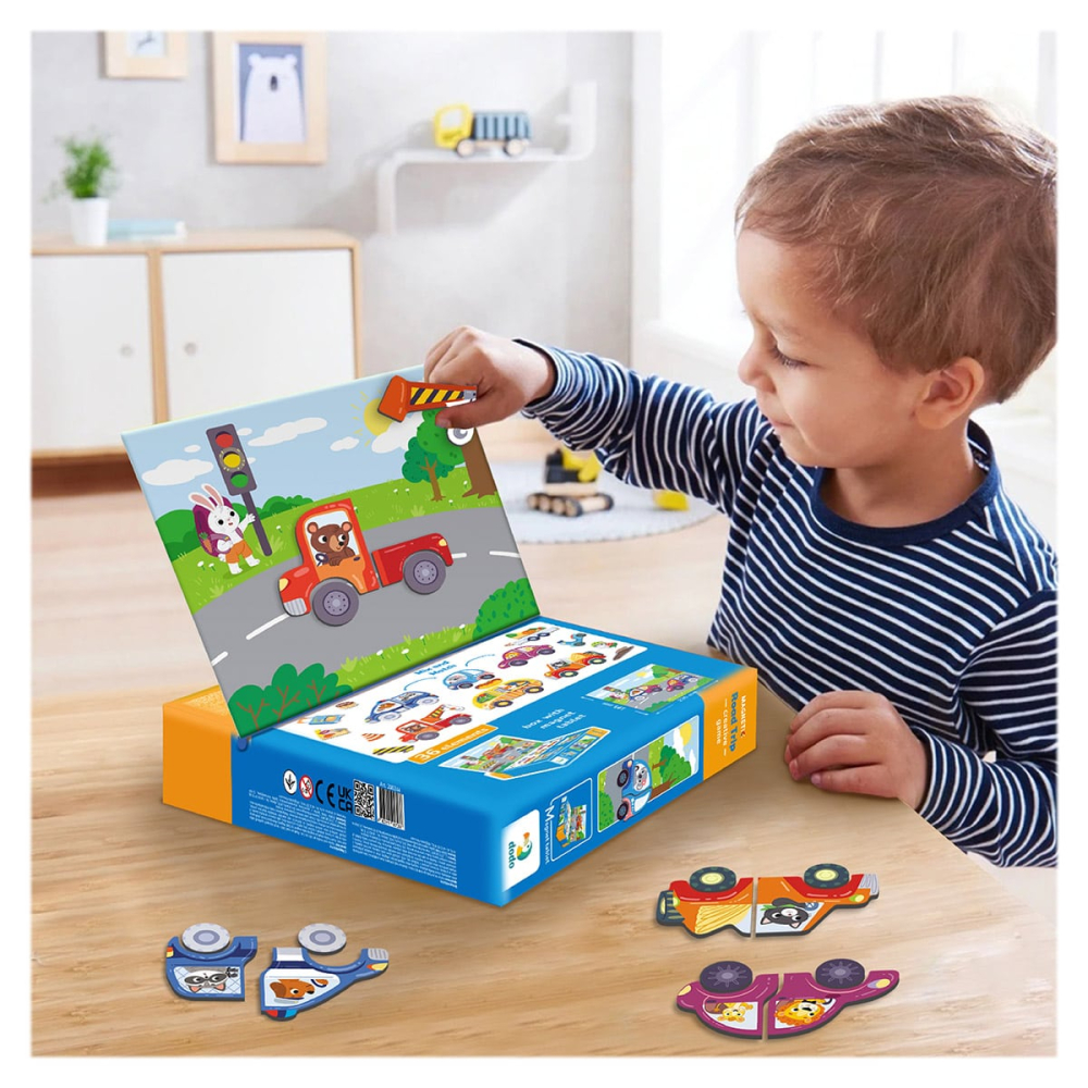 Calatorie cu masina, joc magnetic cu 36 piese, copii varsta 3-7 ani [4]