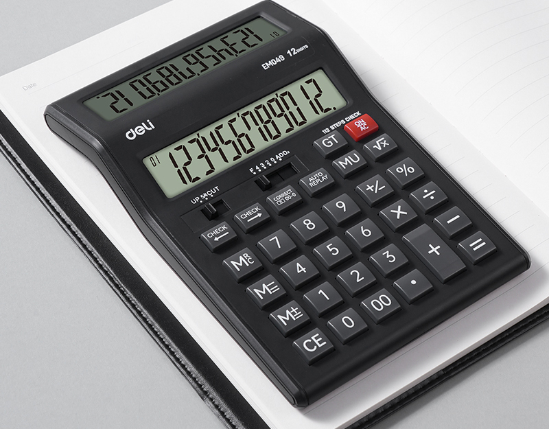 Calculator birou 12 dig display dublu m049 deli [3]