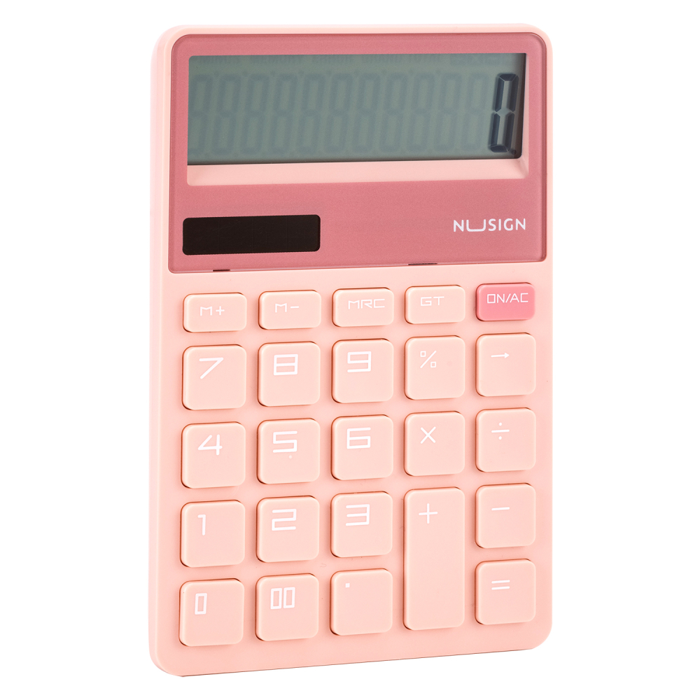 Calculator birou 12 dig roz deschis nusign deli [5]