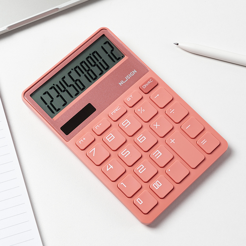 Calculator birou 12 dig roz intens nusign deli [2]