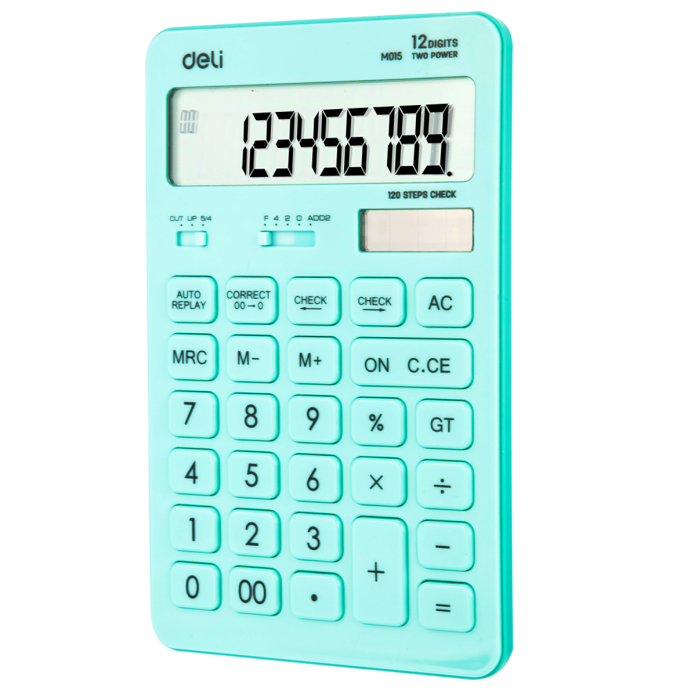 Calculator birou 12dig 1531 bleu pastel deli [2]