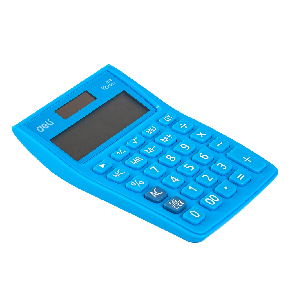 Calculator birou 12dig alb-albastru 1238 deli [4]