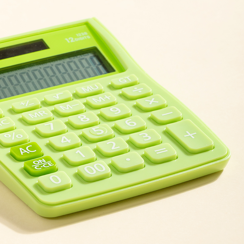 Calculator birou 12dig alb-verde 1238 deli [2]