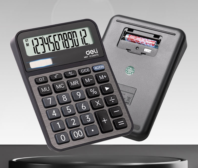Calculator birou 12dig metal m07 deli [2]