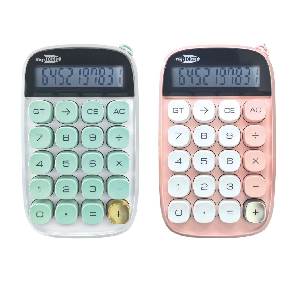 Calculator de birou, 10 Cifre, 9 x 14.5 cm, 2 culori (blister), copii varsta 3 ani+,6 ani+,8 ani+ [1]