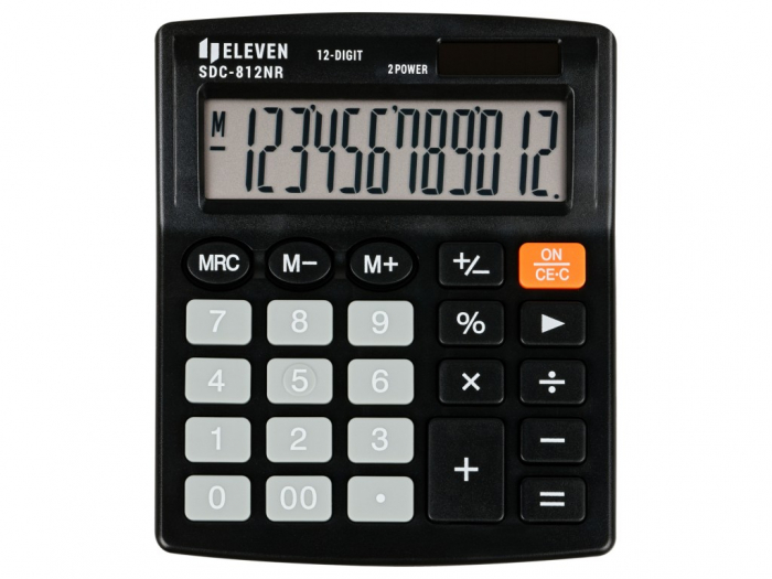 Calculator de birou 12 digiti, 124 x 102 x 25 mm, Eleven SDC-812NR [2]