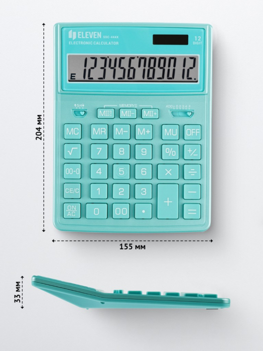 Calculator de birou 12 digiti, 204 x 155 x 33 mm, Eleven SDC-444XR [2]