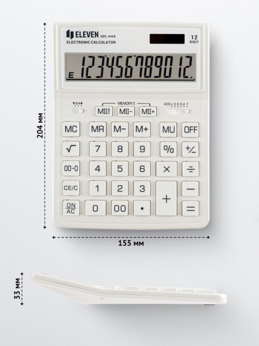 Calculator de birou 12 digiti, 204 x 155 x 33 mm, Eleven SDC-444XR [2]