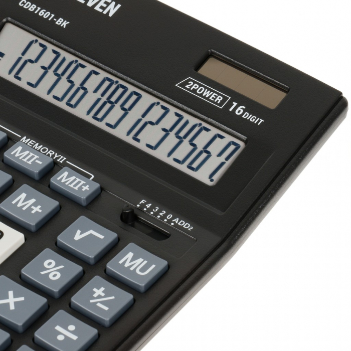 Calculator de birou 16 digiti, 205 x 155 x 35 mm, Eleven CDB1601-BK [4]
