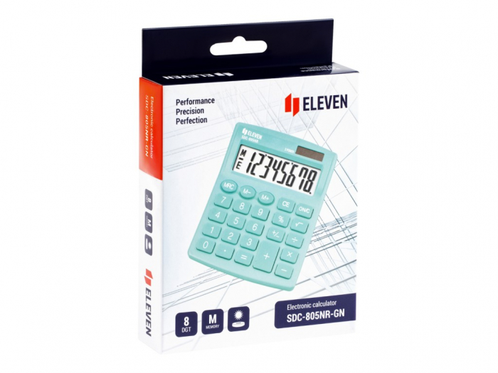 Calculator de birou 8 digiti , 120 x 105 x 21 mm, Eleven SDC-805 [6]