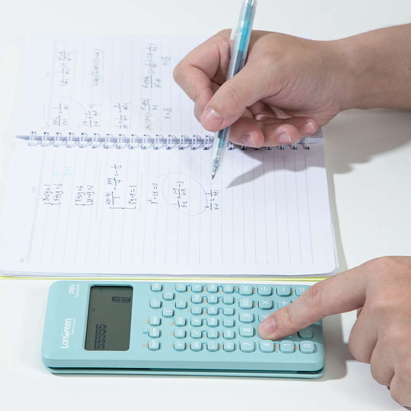 Calculator stiintific 12dig 240f bleu longreen plastic reciclat deli [2]