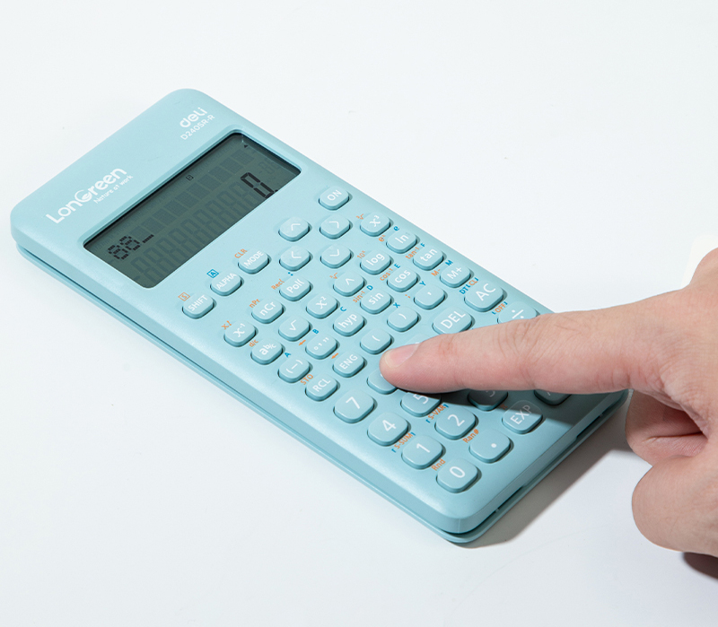 Calculator stiintific 12dig 240f bleu longreen plastic reciclat deli [3]
