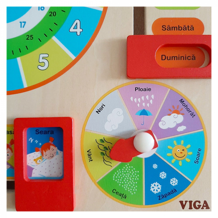 Calendar educativ din lemn, limba romana, 3-9 ani [3]