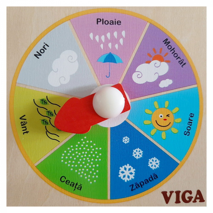Calendar educativ din lemn, limba romana, 3-9 ani [4]