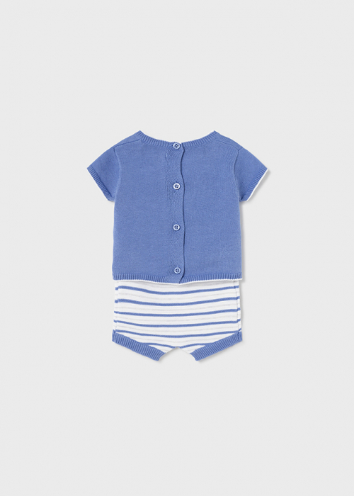 Set 2 piese, Bluza cu maneca scurta si chilotei, bumbac, Ursulet [3]