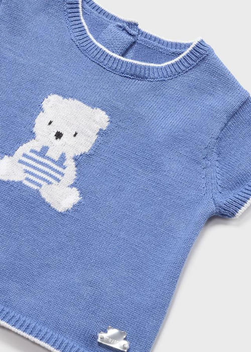 Set 2 piese, Bluza cu maneca scurta si chilotei, bumbac, Ursulet [4]
