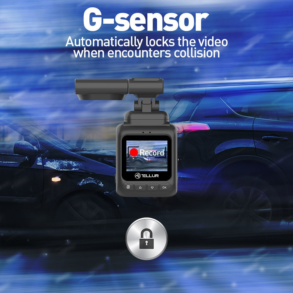 Cameră auto Tellur Dash Patrol DC2, FullHD 1080P, GPS, Black [8]