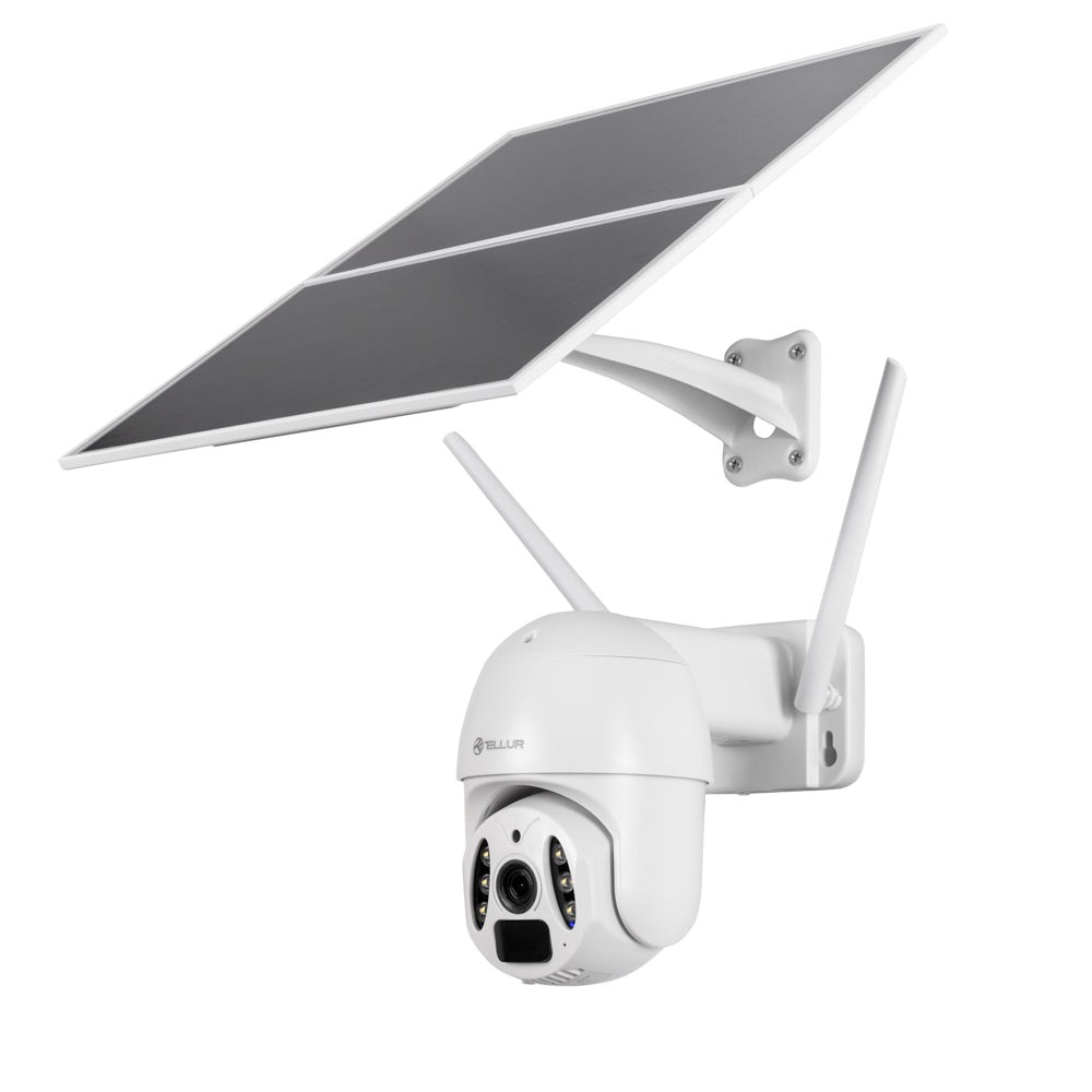 Cameră solară WiFi Tellur Smart, P&T, 3MP, 2K UltraHD, PIR, panou solar 20W, Alb [9]