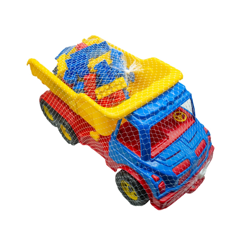 Camion basculanta Roben 16011, 60cm, include 80 cuburi de contruit, plastic, multicolor, 3+ ani [5]