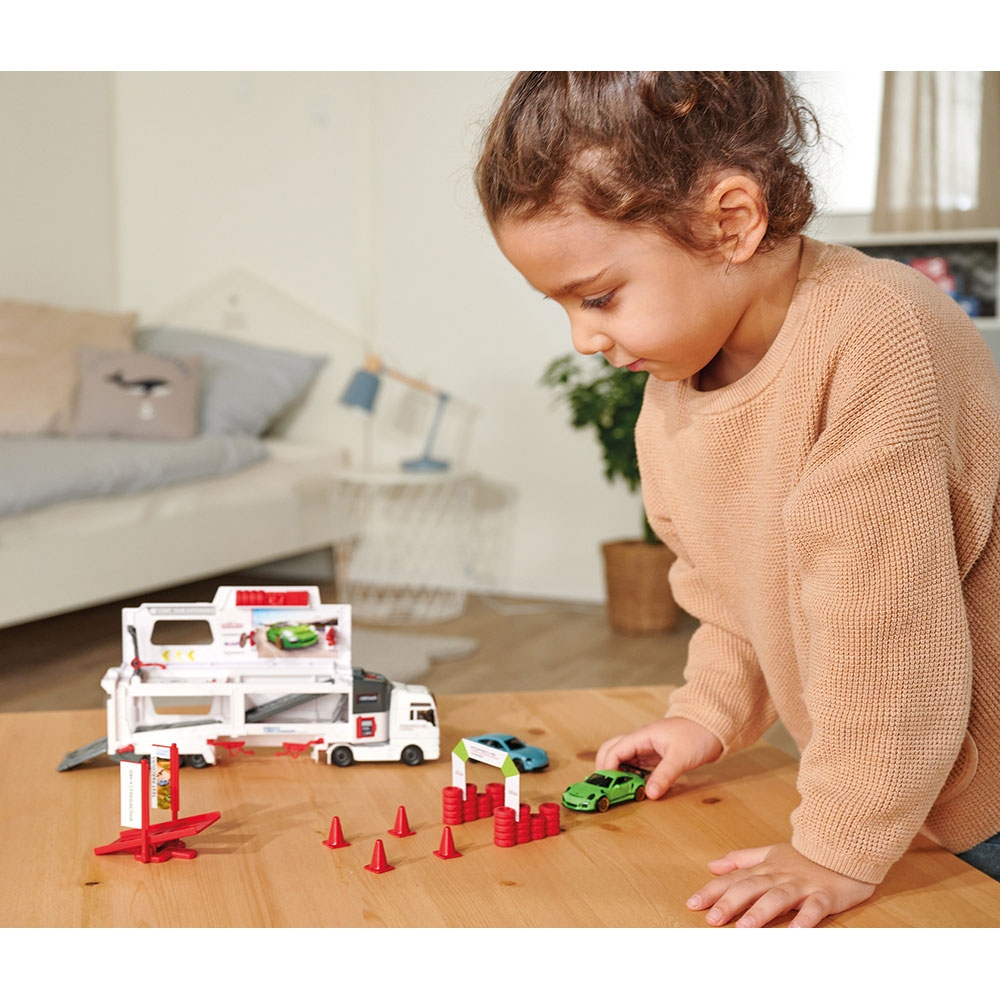 Camion Majorette MAN Tgx Porsche Experience cu 2 masinute [6]