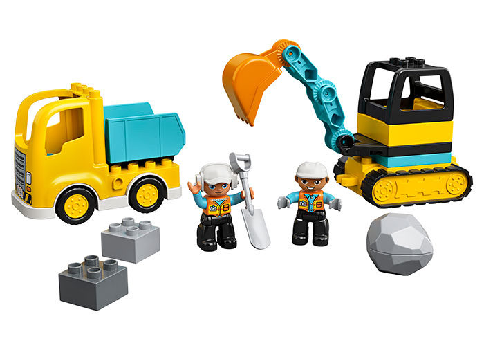 LEGO Duplo: Camion si excavator pe senile 10931, 2 ani+, 20 piese, varsta de la 2 ani la 5 ani [2]