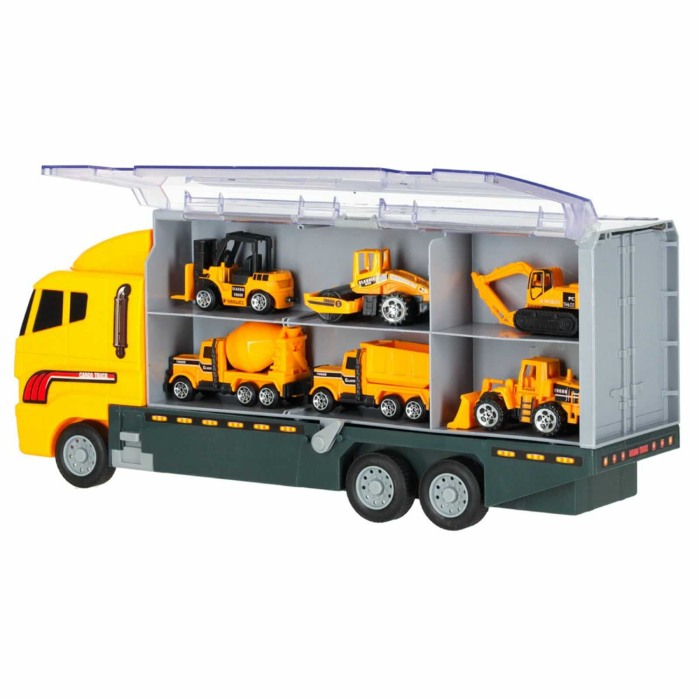 Camion TIR transport masini constructii metalice cu lansator | Jucarie copii [8]