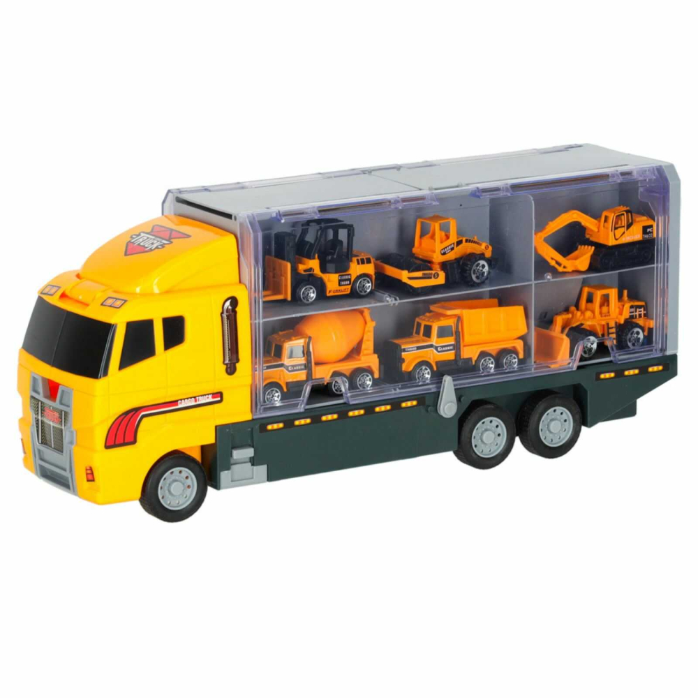 Camion TIR transport masini constructii metalice cu lansator | Jucarie copii [11]