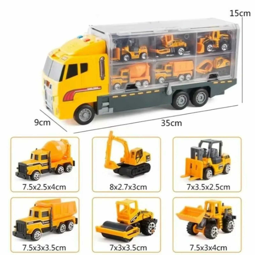 Camion TIR transport masini constructii metalice cu lansator | Jucarie copii [7]