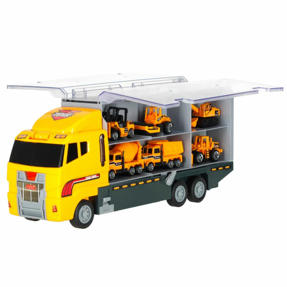 Camion TIR transport masini constructii metalice cu lansator | Jucarie copii [13]