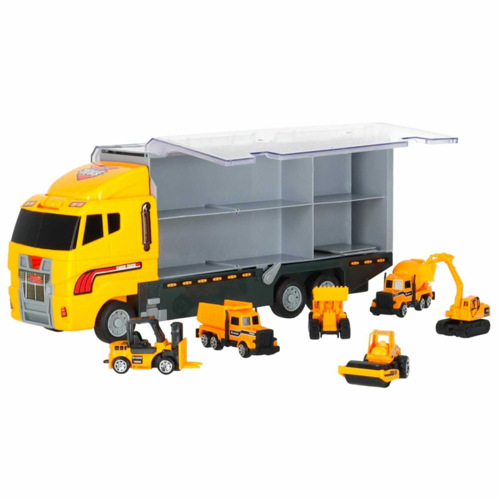 Camion TIR transport masini constructii metalice cu lansator | Jucarie copii [12]
