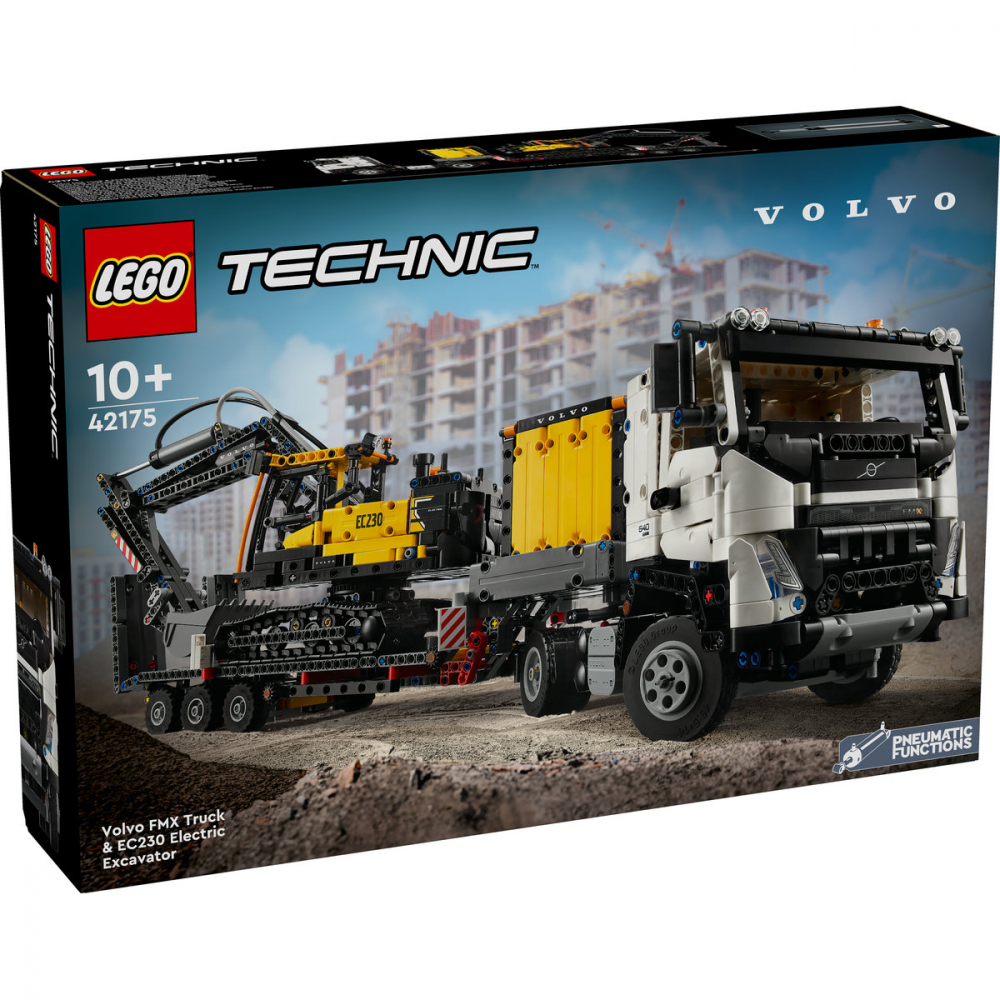 Camionul FMX si excavatorul electric EC230 de la Volvo cod lego 42175, varsta de la 10 ani la +15 ani [1]