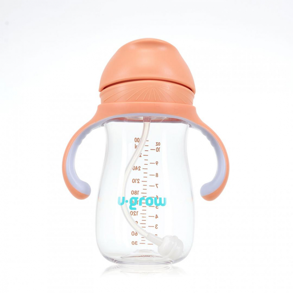 Cana cu pai tritan, orange, 300ml,u-grow [2]