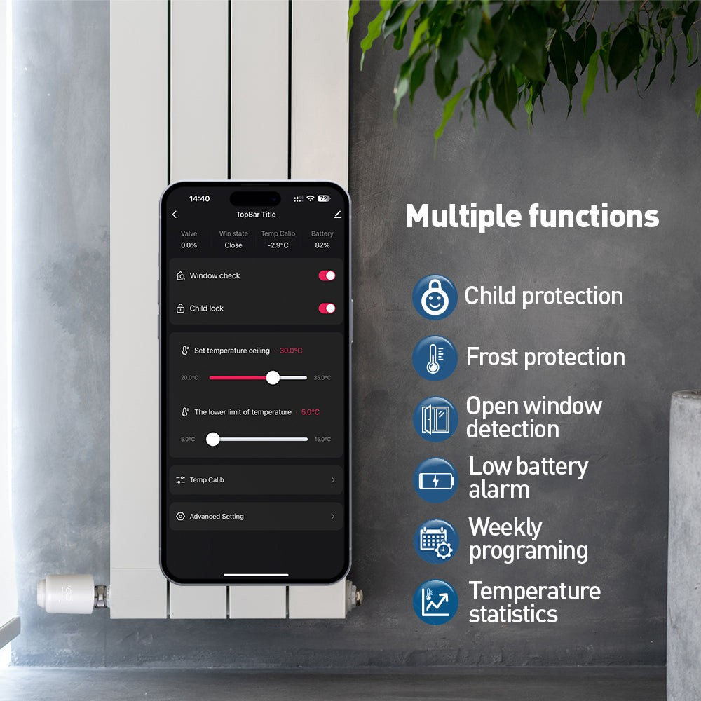 Cap termostatic WiFi Tellur Smart, RVSH1, LED, Alb [3]