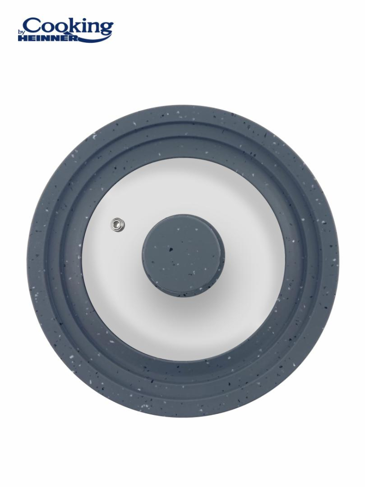 Capac sticla cu margine din silicon ajustabila pe 3 dimensiuni 22/24/26 cm, cooking by heinner (mix 2 culori in bax, 3 rosii + 3 gri) [5]