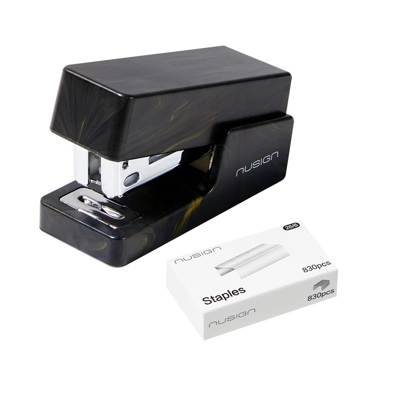 Capsator 12 coli 24/6 mini negru marmorat nusign deli [2]