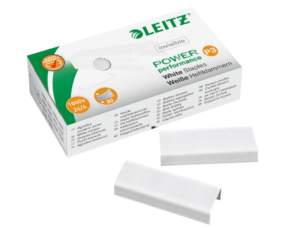 Capse 24/6 30 coli 1000/cutie albe leitz [2]