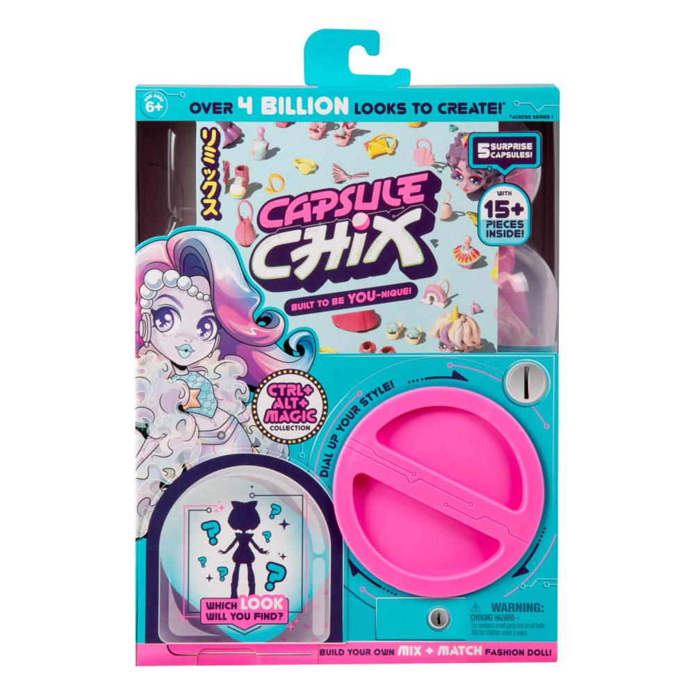 Capsule Chix - Pachet cu 5 capsule surpriza, Papusi articulate colectia Ctrl+Alt+Magic varsta 5-7 ani ,7-9 ani, Fete [1]