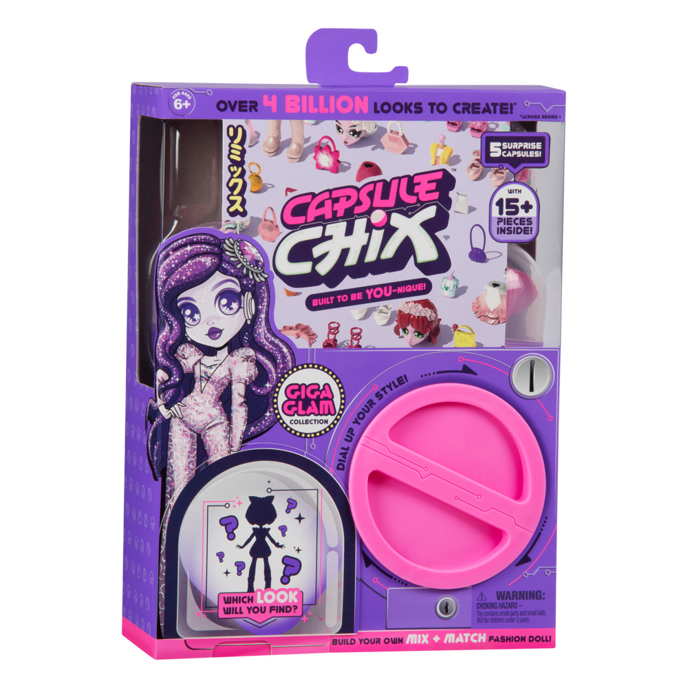 Capsule Chix - Pachet cu 5 capsule surpriza, Papusi articulate colectia Giga Glam varsta 5-7 ani ,7-9 ani, Fete [1]