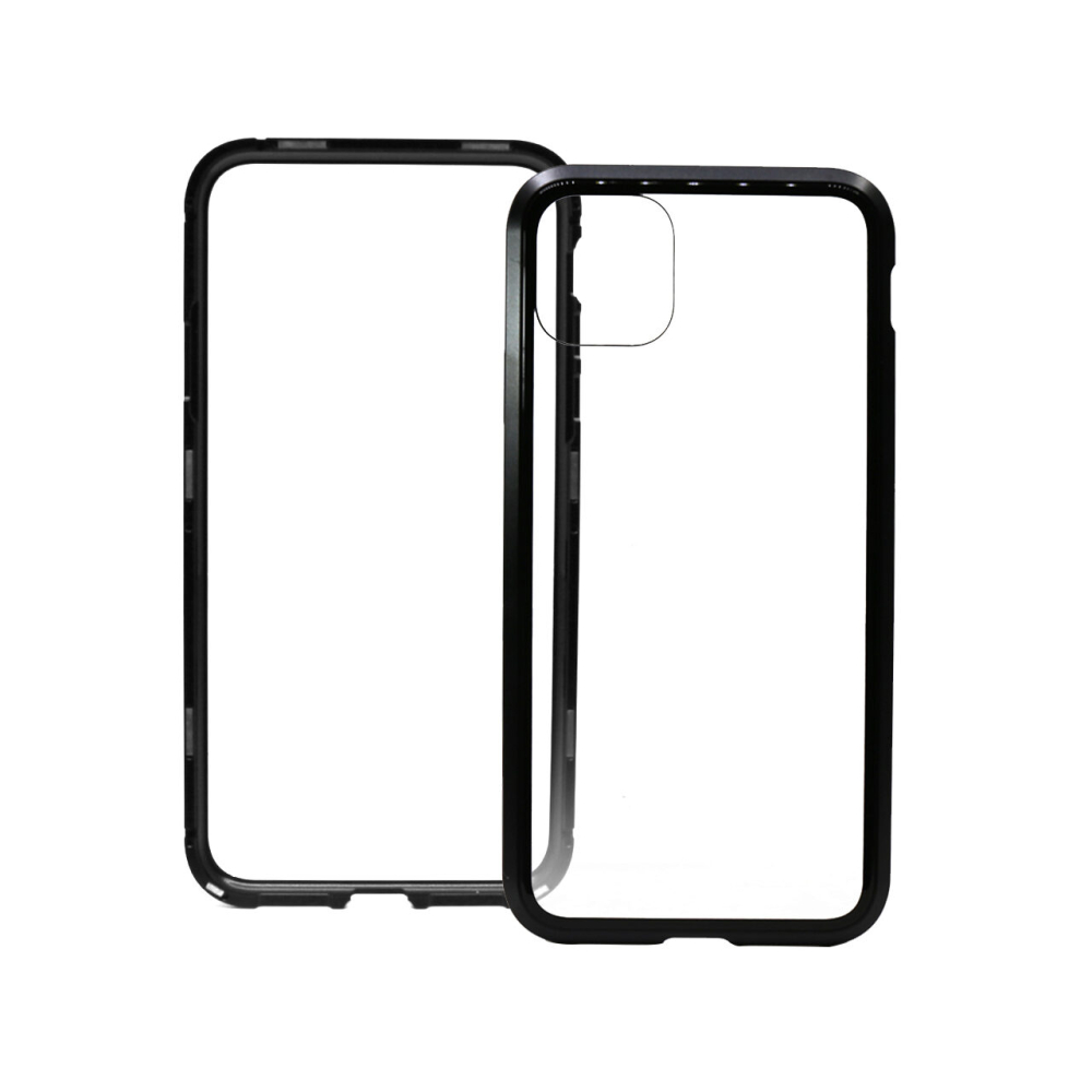 Carcasa iPhone 11 Pro Max Meleovo Magnetica Back Glass Black [3]
