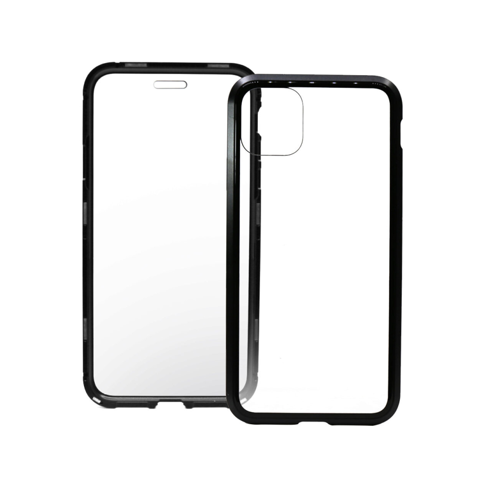 Carcasa iPhone 11 Pro Max Meleovo Magnetica Dual Glass Black [2]