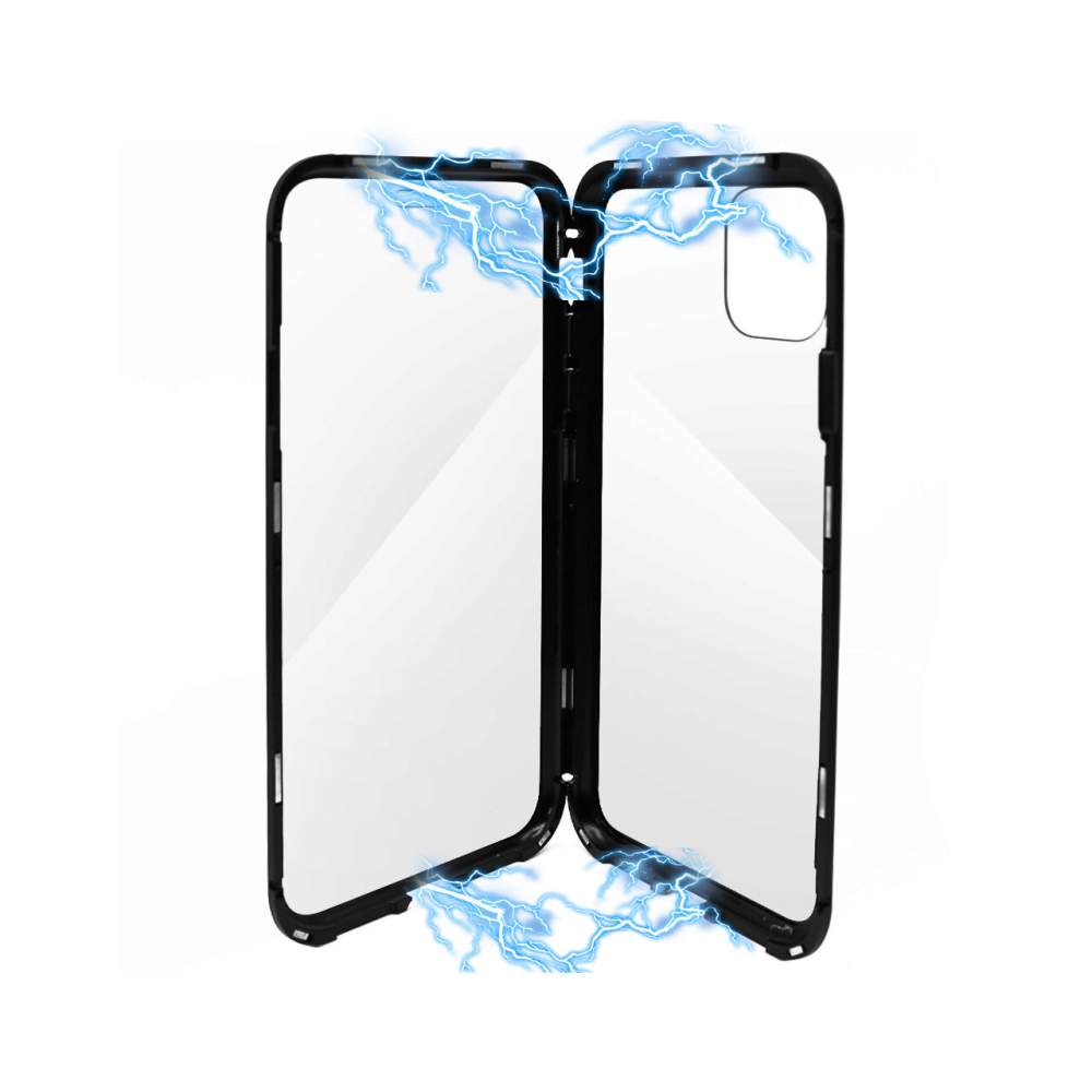 Carcasa iPhone 11 Pro Meleovo Magnetica Dual Glass Black [4]