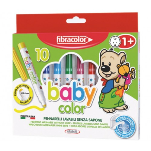 Carioca Fibracolor Baby Color 10 culori lavabila [1]