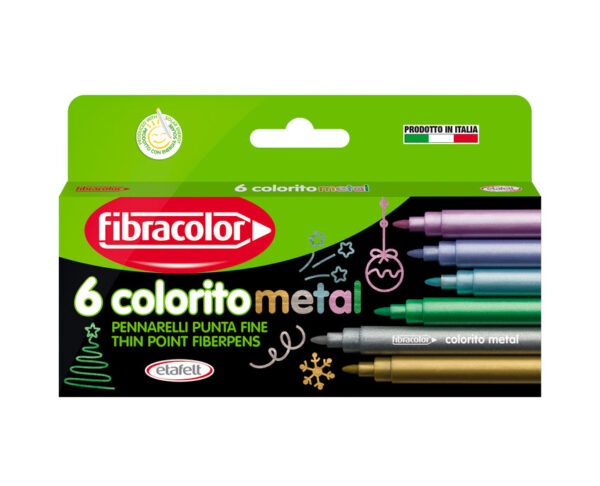 Carioca Fibracolor Colorito Metal Punta Fine 6 culori [1]