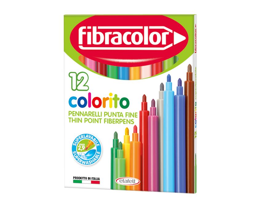 Carioca Fibracolor Colorito Punta Fine 12 culori [1]