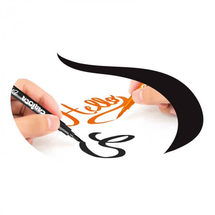 Set carioci cu varf de tip pensula Carioca Super Brush 20 culori. [3]