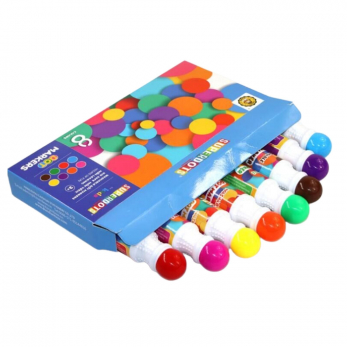 Carioci lavabile pentru colorat Do a Dot Makers set 8 culori. [9]