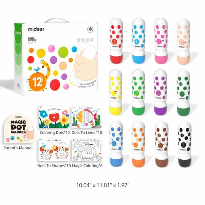 Set 12 carioci Do a dot lavabile, pentru copii [4]