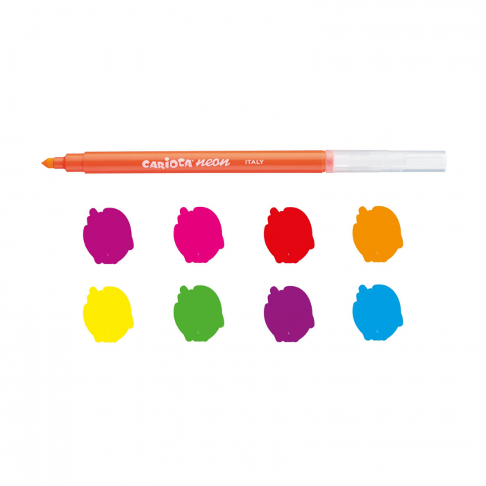 Carioci lavabile, fluorescente, 8 buc/set Carioca Neon online. [3]